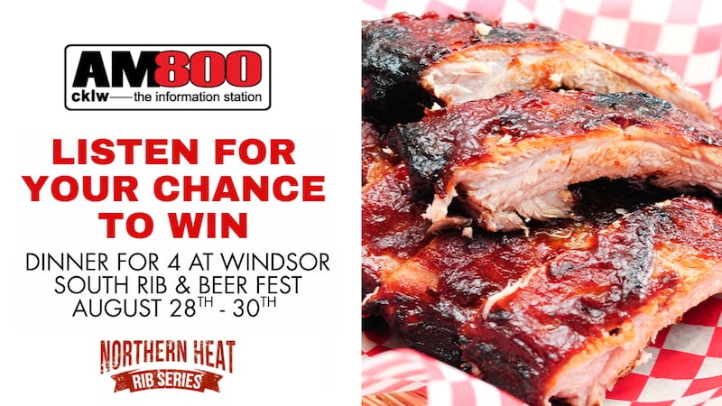 Listen for Your Chance to Win Dinner for 4 at the Windsor South Rib and Beer Fest