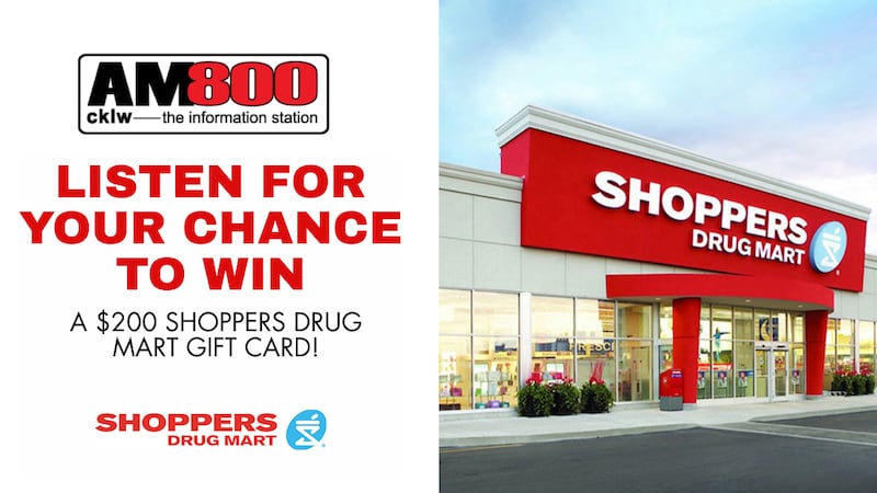 Listen For Your Chance to Win a $200 Shoppers Drug Mart Gift Card!