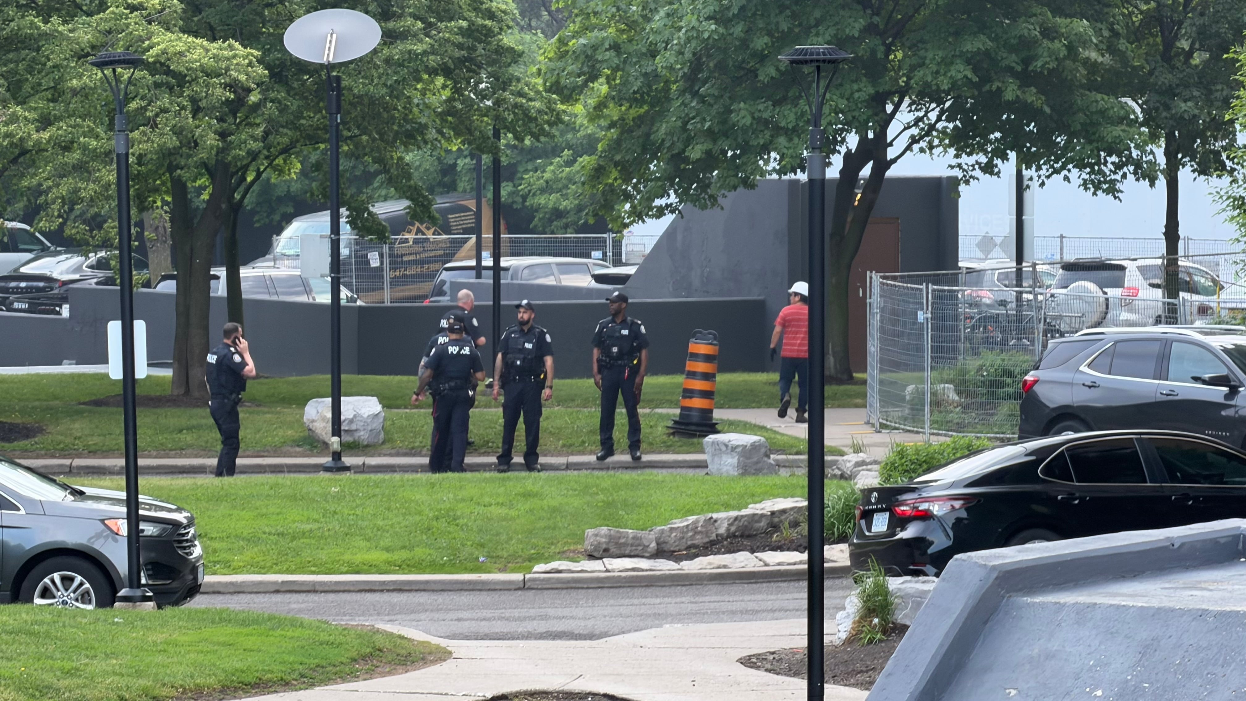 A Toronto police officer was shot during an exchange of gunfire in North Yo